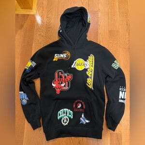 Aeropostale Black Hoodie with Multicolor Patches